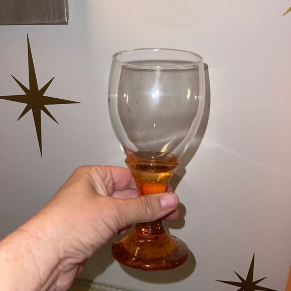 Fire Light Wine Glass Copper Goblet Hand Made Recycled Signed - Picture 4 of 4